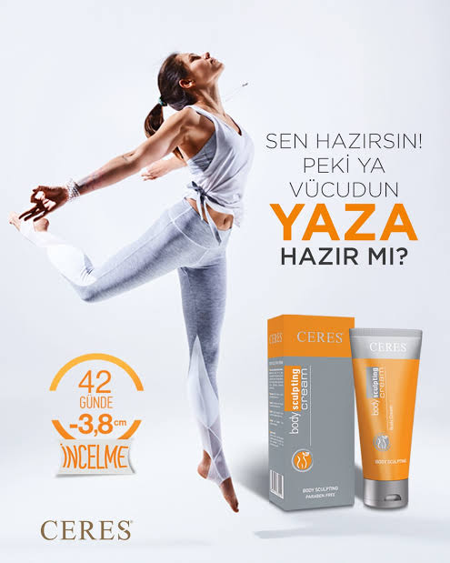 Ceres Body Sculpting Cream Karnitin, kafein, genistein ve spirulla etkili formülüyle selülit görünümünü azaltan, bölgesel incelme ve sıkılaşma sağlayan, pürüzsüz, elastik ve daha şekilli cilt için günlük kullanım kremidir.