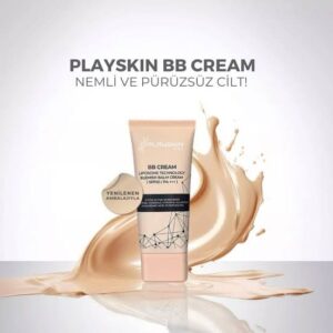 Playskin BB Cream SPF 50, arbutin, hyaluronik asit ve vitamin E içeren formülüyle cildinizi korur, nemlendirir ve eşit ton sağlar. Doğal makyaj görünümü ve güneş korumasını tek paket içinde sunar.