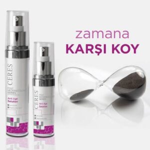 Ceres Anti-Age Solution, peptit kompleksi ve vitamin destekli formülüyle ciltteki yaşlanma belirtilerine karşı etkili çözüm sunar. Daha sıkı, daha canlı ve genç görünen bir cilt için ideal.