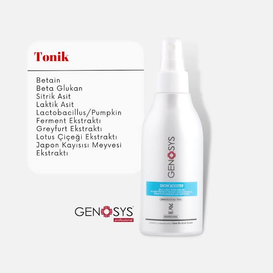 Genosys Snow Booster Toner 🔹 Genosys Snow Booster Toner, gözenek sıkılaştırıcı, cilt tonu dengeleyici ve nemlendirici tonik arayanlar için profesyonel çözüm. Tüm cilt tiplerine uygun, pH dengeleyici etkisiyle parlama, kuruluk ve sivilceyi hedef alır. Günlük bakım rutinine ekleyin, cildinizi ferahlatın ve canlılığını geri kazandırın. #genosystonik #snowboostertoner #gözeneksıkılaştırıcı #phdengeleyici #ciltbakımtoneri #koreciltbakımı #nemlendiricitonik #cilttonueşitleme #aknekarşıtıbakım #tonikkullananlar