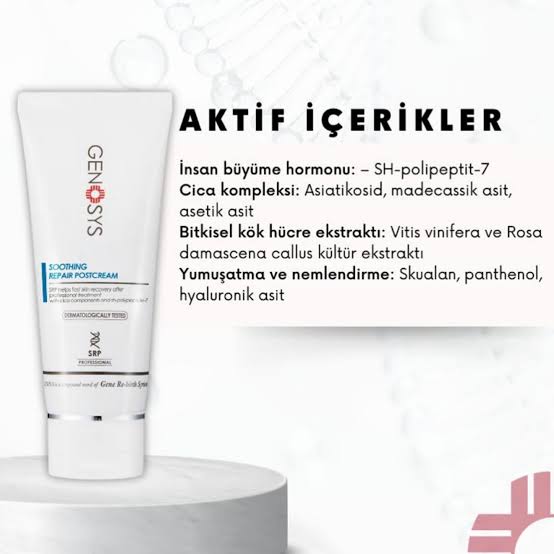 Genosys Soothing Repair Postcream (SRP) – Özel 20 (Dermaterapi, Peeling ve Lazer Sonrası Onarım Kremi – Hassas Ciltler İçin Hızlı İyileşme Desteği) Genosys Soothing Repair Postcream (SRP) – Özel 20 (Dermaterapi, Peeling ve Lazer Sonrası Onarım Kremi – Hassas Ciltler İçin Hızlı İyileşme Desteği) - Görsel 5