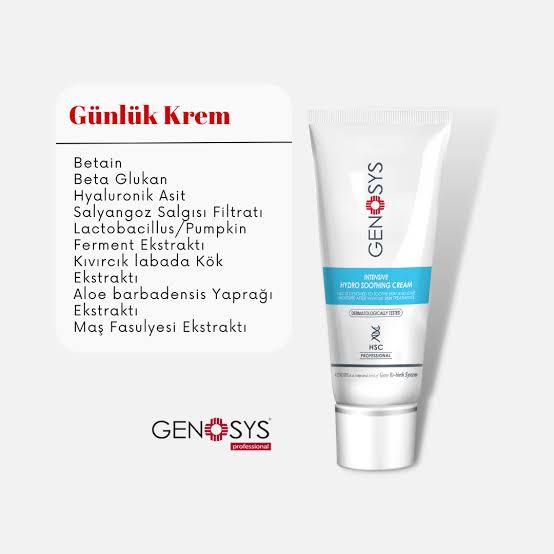 Genosys Intensive Hydro Soothing Cream (HSC) (Yoğun Nemlendirme ve Tahriş Azaltma – Hassas & Hasarlı Ciltler İçin Onarıcı Krem) 🔹 Genosys Intensive Hydro Soothing Cream (HSC) – Salyangoz salgısı filtratı, hyaluronik asit, peptide ve Beta-Glukan içeren yoğun onarıcı krem. İnflamasyonu azaltır, bariyeri destekler, cildi nemlendirir ve yatıştırır. #onyarıcıkrem #nemdestekkremi #ciltbaharierikremi #hsc #genosyskrem