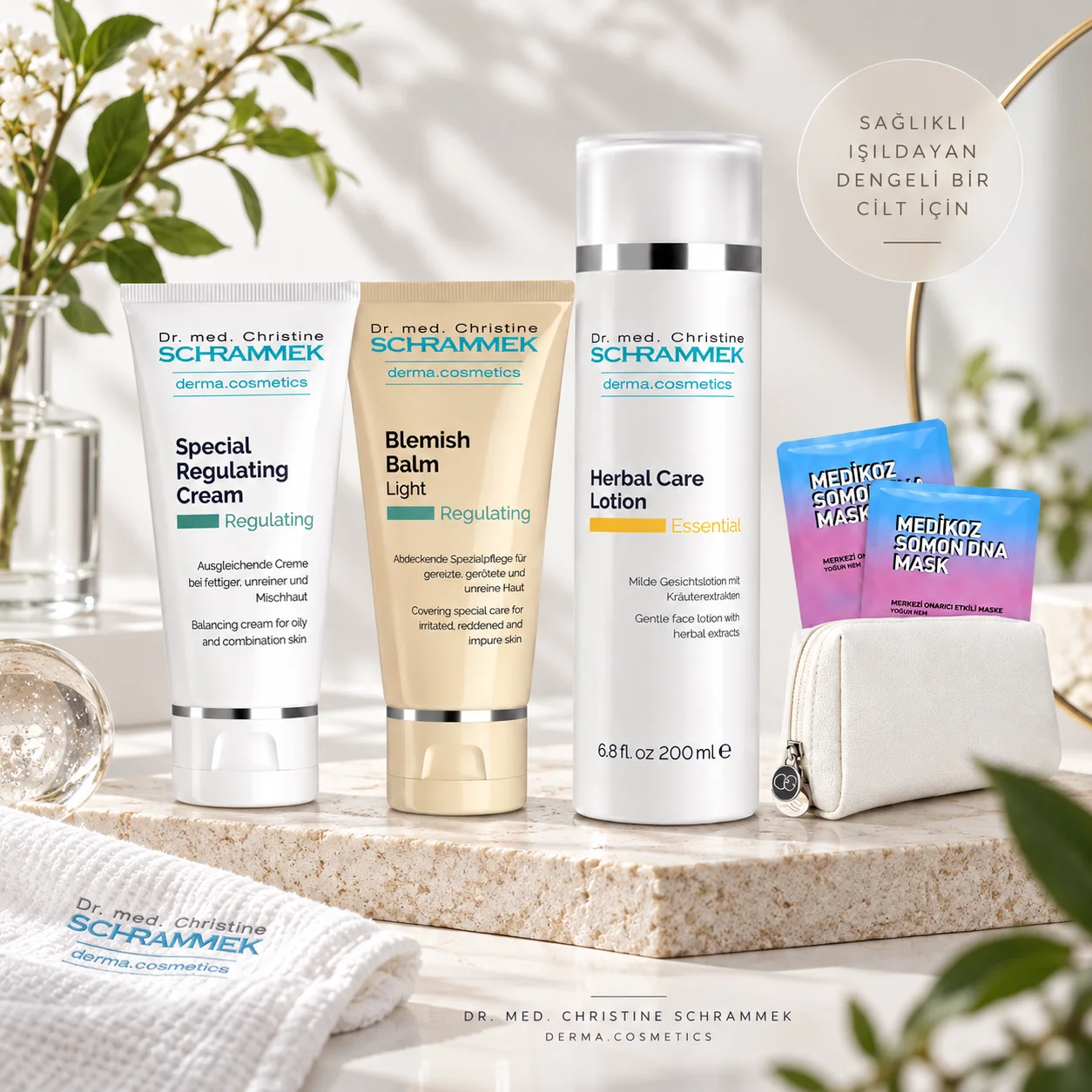 Dr. Schrammek Herbal Care Lotion 200 ML + Special Regulating Cream 50 ML + Blemish Balm Light 40 ML Dr. Schrammek Herbal Care Lotion 200 ML + Special Regulating Cream 50 ML + Blemish Balm Light 40 ML - Görsel 2